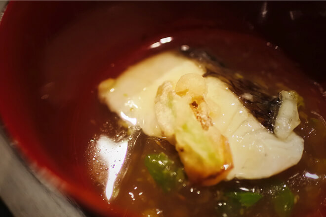 雷井土音 桜鯛とふきのとうの煮凝り